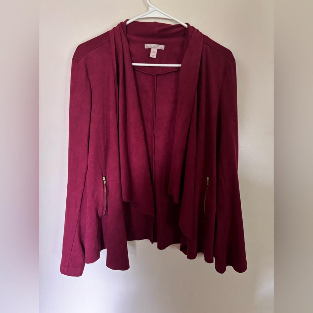 Dana Buchaman Maroon blazer